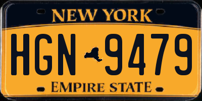 NY license plate HGN9479