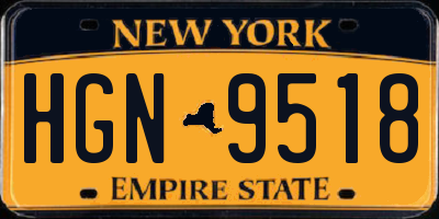 NY license plate HGN9518