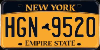 NY license plate HGN9520