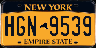 NY license plate HGN9539