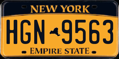 NY license plate HGN9563