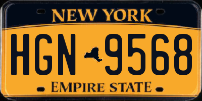 NY license plate HGN9568