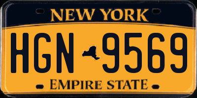 NY license plate HGN9569