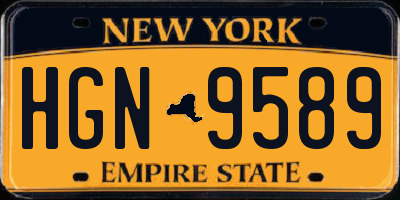 NY license plate HGN9589