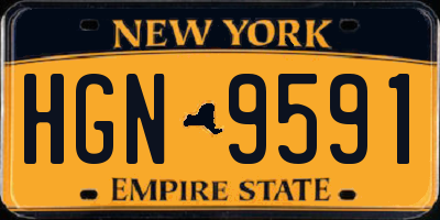 NY license plate HGN9591