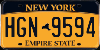 NY license plate HGN9594