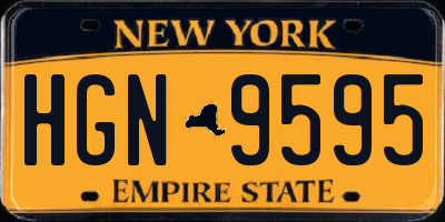 NY license plate HGN9595