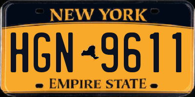 NY license plate HGN9611