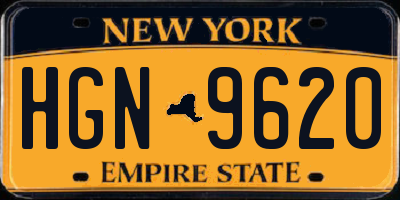 NY license plate HGN9620