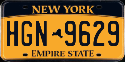 NY license plate HGN9629