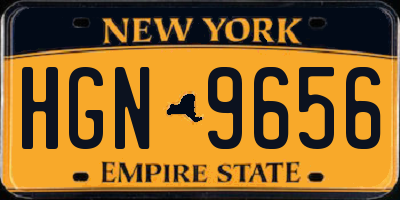 NY license plate HGN9656