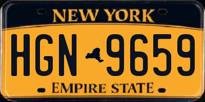 NY license plate HGN9659