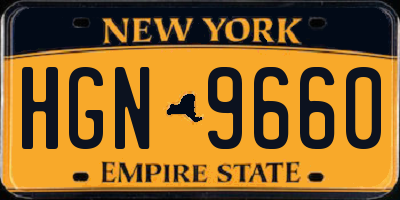 NY license plate HGN9660