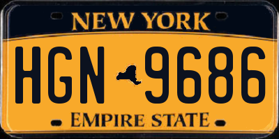 NY license plate HGN9686