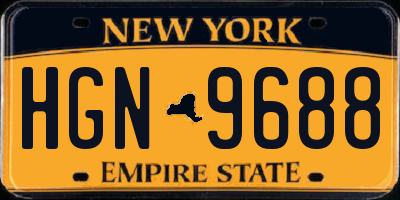 NY license plate HGN9688