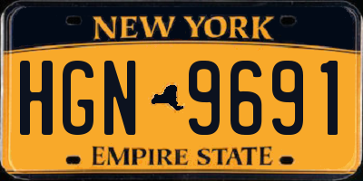 NY license plate HGN9691