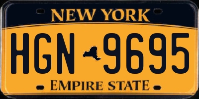 NY license plate HGN9695