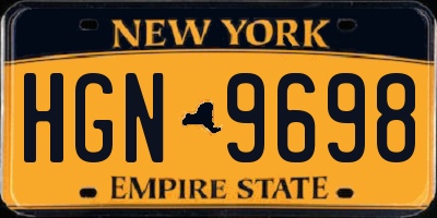 NY license plate HGN9698