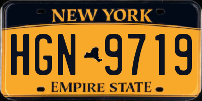 NY license plate HGN9719