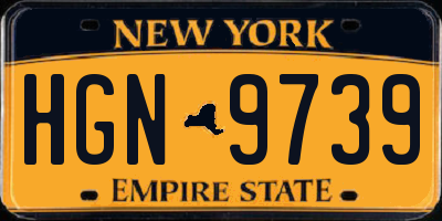 NY license plate HGN9739