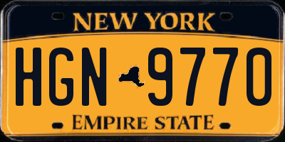 NY license plate HGN9770