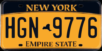 NY license plate HGN9776