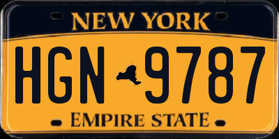 NY license plate HGN9787