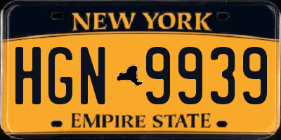 NY license plate HGN9939