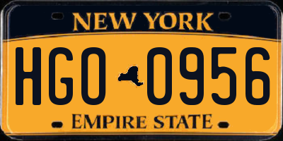 NY license plate HGO0956