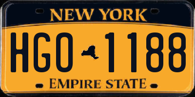 NY license plate HGO1188