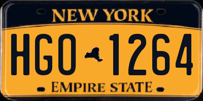 NY license plate HGO1264