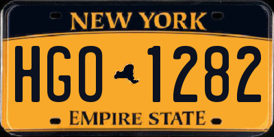 NY license plate HGO1282