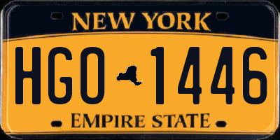 NY license plate HGO1446