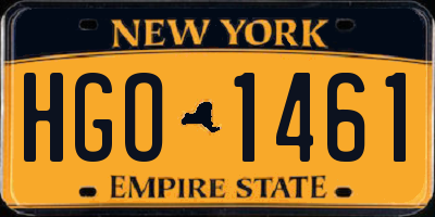 NY license plate HGO1461