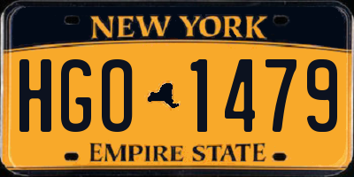 NY license plate HGO1479