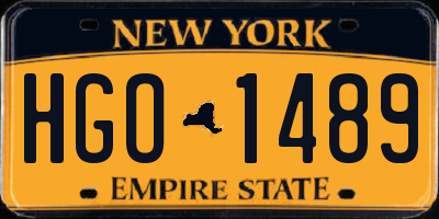 NY license plate HGO1489