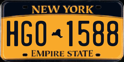 NY license plate HGO1588