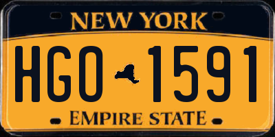 NY license plate HGO1591