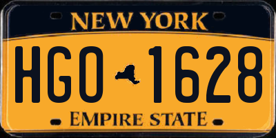 NY license plate HGO1628