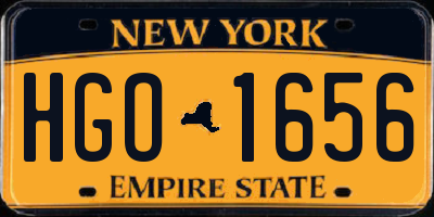 NY license plate HGO1656