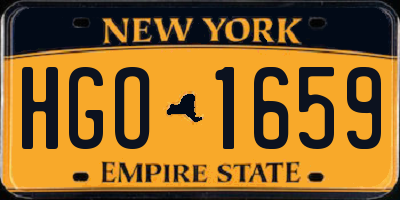NY license plate HGO1659