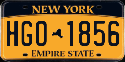 NY license plate HGO1856