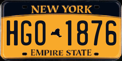 NY license plate HGO1876