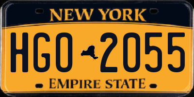 NY license plate HGO2055