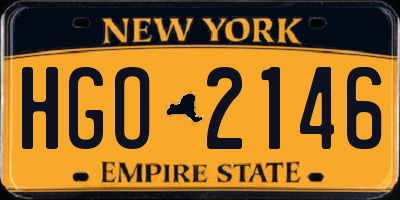 NY license plate HGO2146