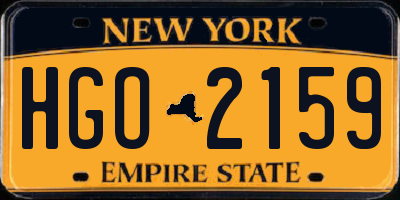 NY license plate HGO2159