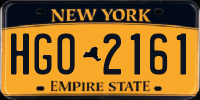 NY license plate HGO2161