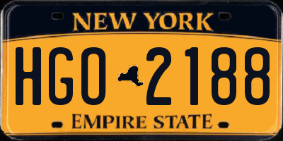 NY license plate HGO2188