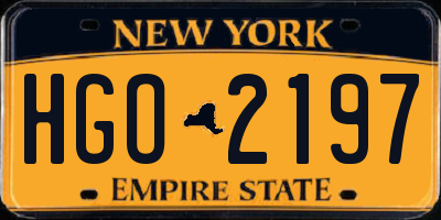 NY license plate HGO2197