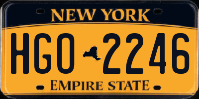 NY license plate HGO2246